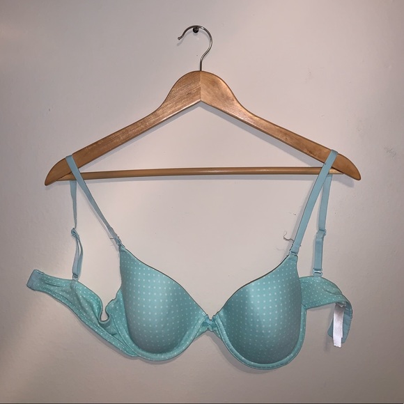 Gilligan & Omalley Green & White polka dot bra - Picture 2 of 6